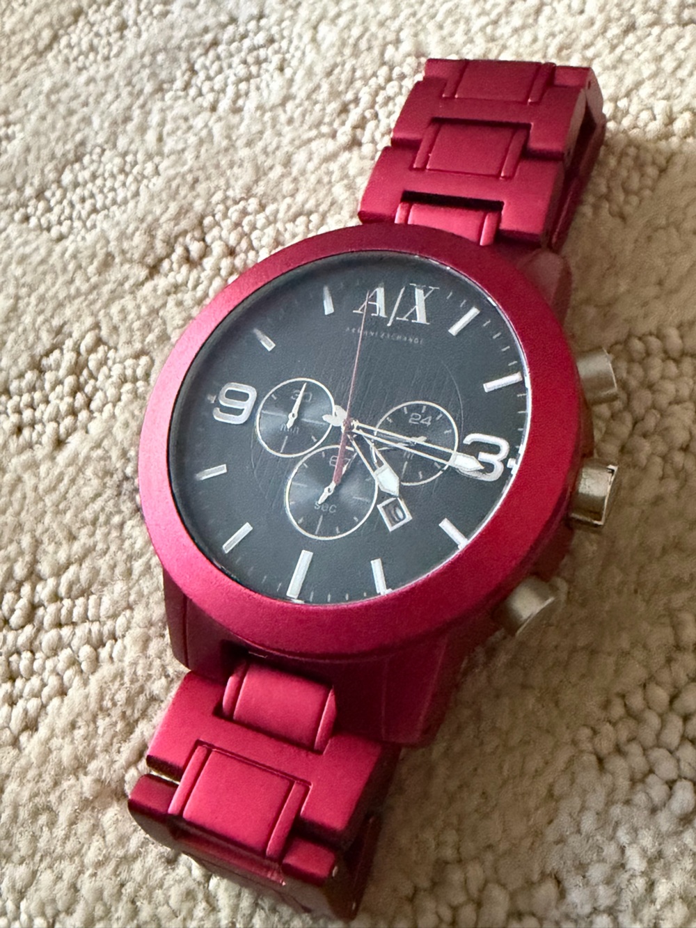 A|X Armani Exchange Red Chronograph Men's Watch